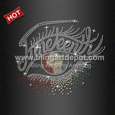 Iron on Rhinestone Transfer Design Juneteenth Eyes Heat Press Transfer for T-Shirt